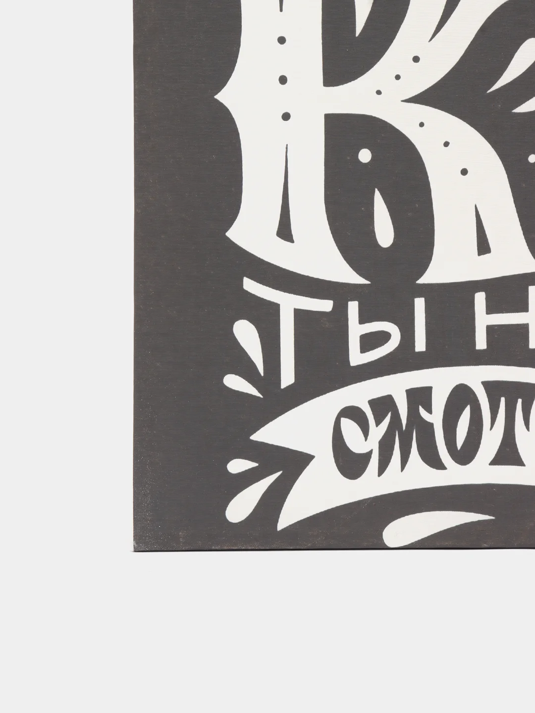Картина-постер для интерьера на холсте с подрамником "Важно как смотришь" 50х40 см