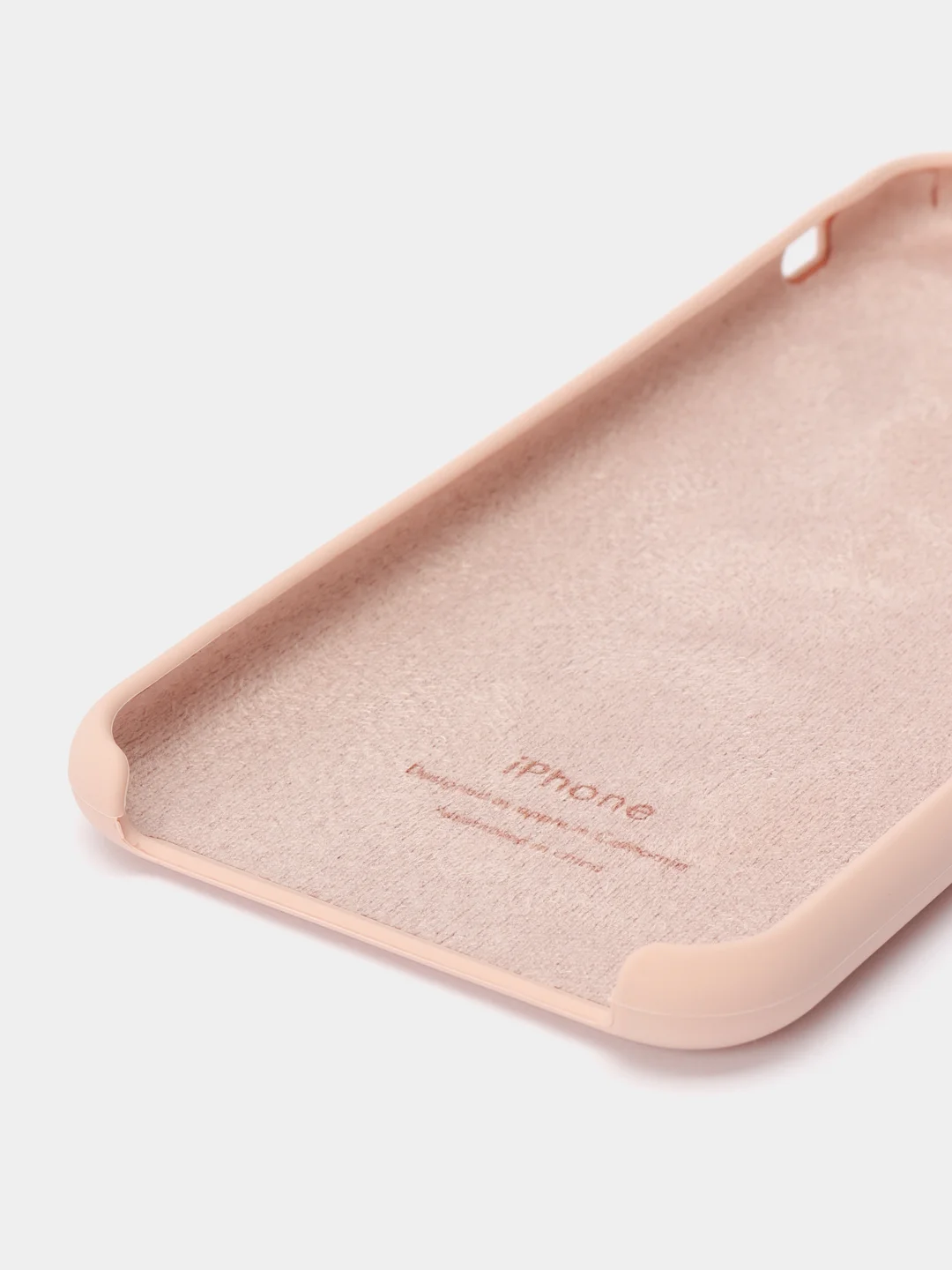 Бежевый чехол силиконовый для iPhone X/XS (Айфон)