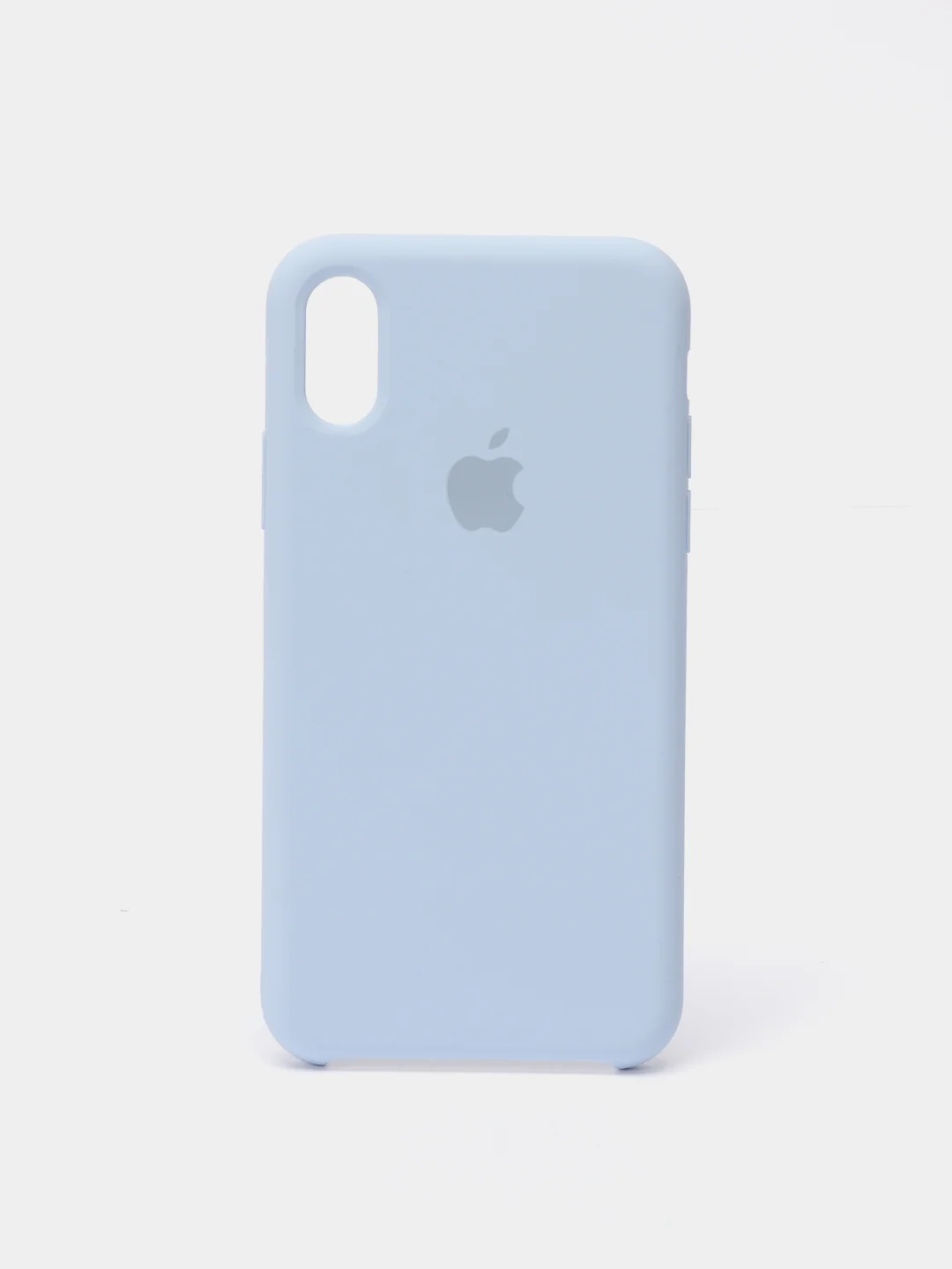 Светло-синий чехол силиконовый для iPhone X/XS (Айфон)