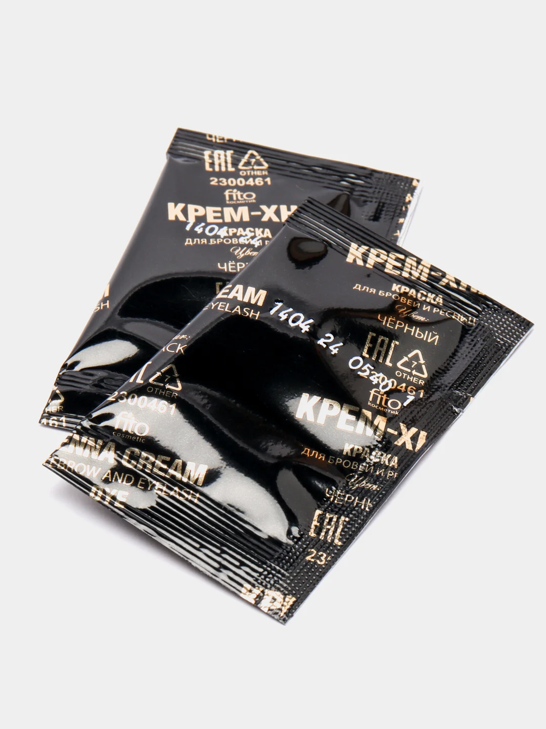 Черный краска для бровей и ресниц Крем-хна Иранская,Fito косметик (на 2 применения), 2х2мл