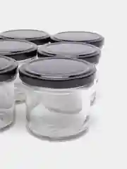 Банка стеклянная с крышкой, 100 мл, 9 штук