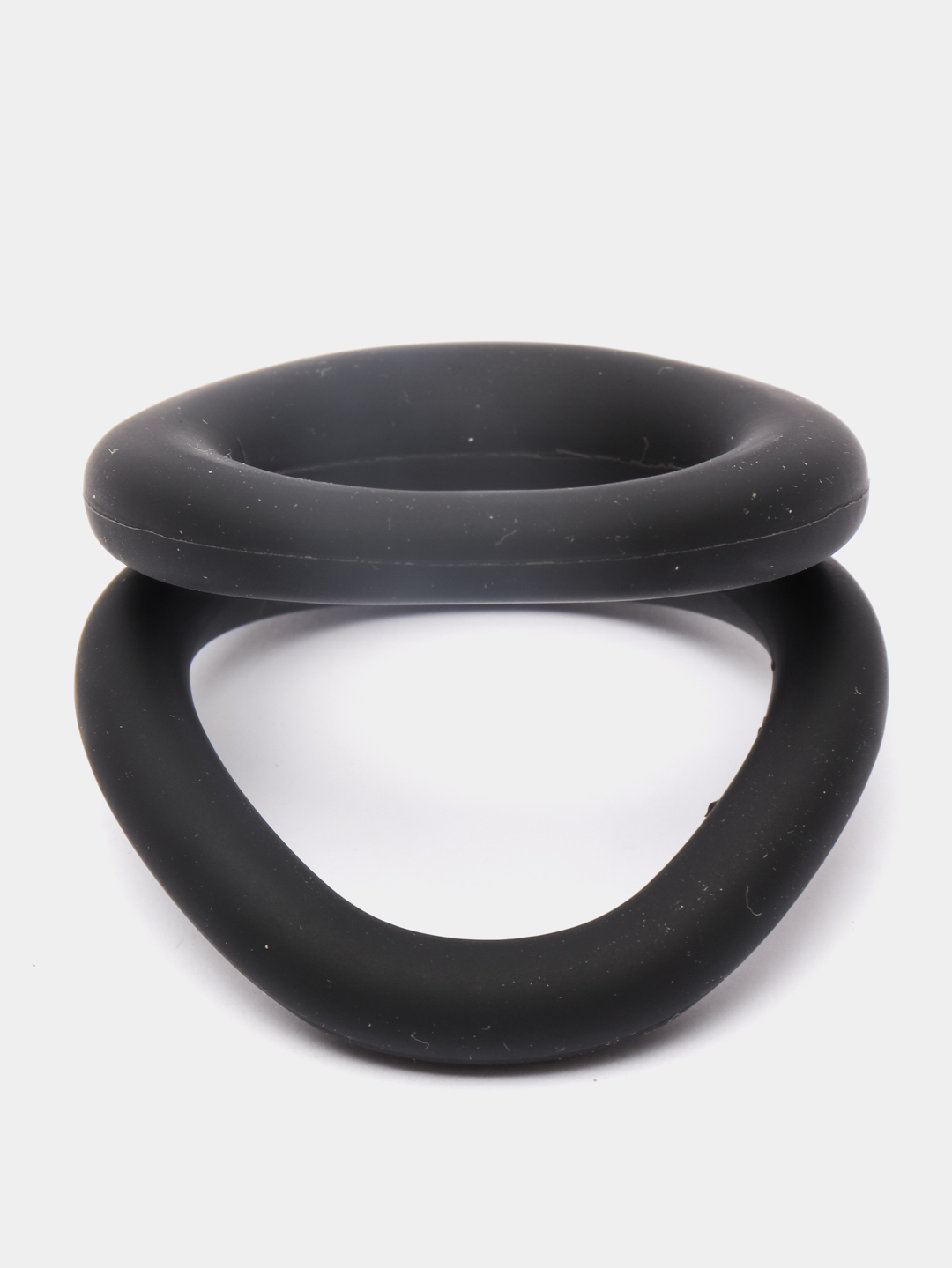 Черное тройное эрекционное кольцо с ремешком за руб - купить в секс шопе INTIM TOYS в Брянске