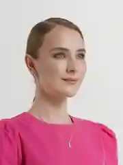 Белый цепочка на шею с подвеской "Кошка"