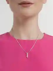 Белый цепочка на шею с подвеской "Кошка"