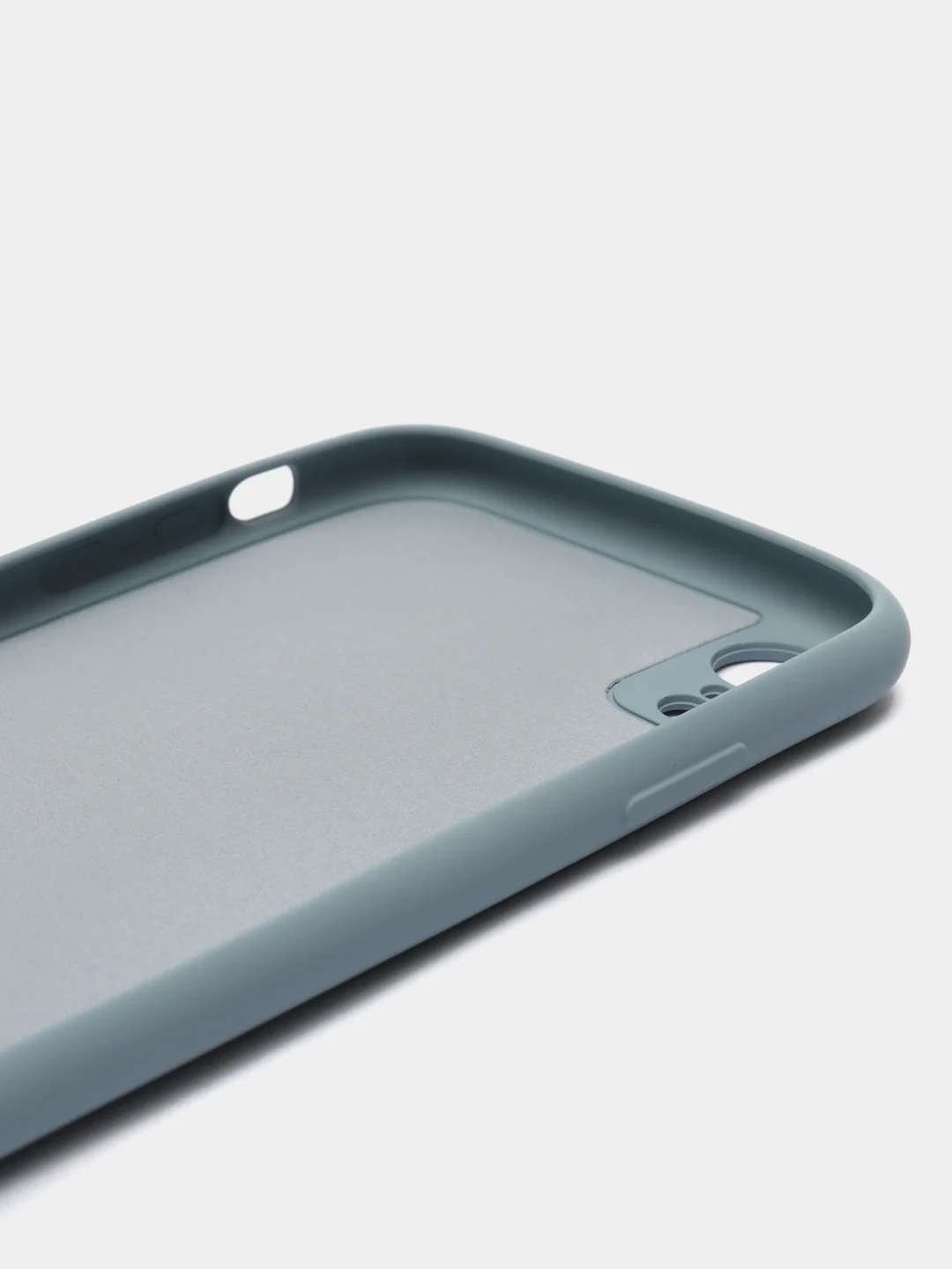 Серый меланж чехол на iPhone 11, 13, 12, XR, Pro, Max, Mini, бархатный