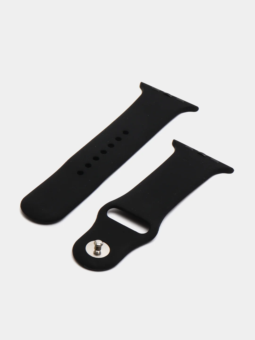 Черный силиконовый ремешок для Apple Watch 3 4 5 6 SE на 38 42 40 44