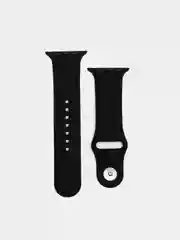 Черный силиконовый ремешок для Apple Watch 3 4 5 6 SE на 38 42 40 44