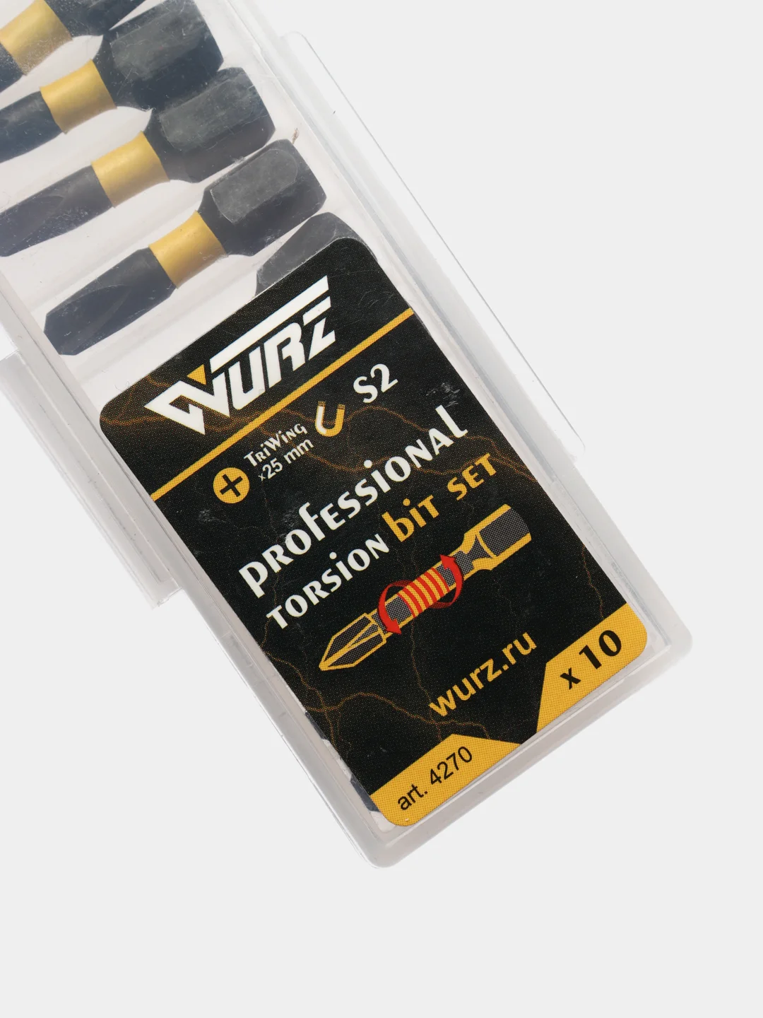 Бита набор бит для шуруповерта Torsion TriWing 25мм (3V0, 3V1, 3V2, 3V3, 3V4, 3V5), Wurz