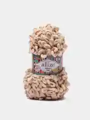 Бронзовый пряжа Alize Puffy Fine, маленькие петельки, микрополиэстер, 100 г, 14 м