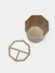 Бежевый стакан для зубных щеток / подставка ПРИЗМА IDEA