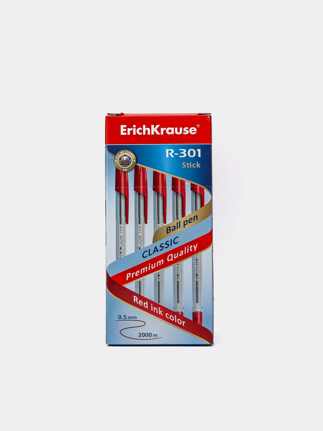 Ручка шариковая ErichKrause "Classic Stick 1.0", красный, 50 штук
