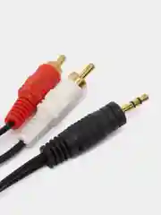 Аудиокабель  3.5 mm jack - 2 RCA (колокольчики) для подключения колонок, аудиотехники
