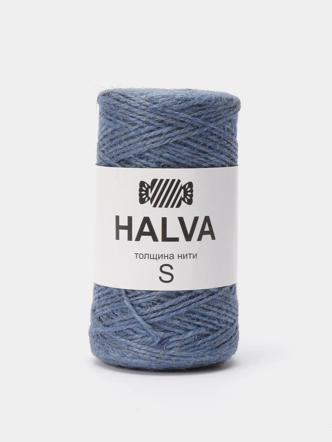 Светло-синий шпагат джутовый Halva, 100% джут, цветной