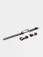 Черный ремешок для Xiaomi Mi band 3, 4, 5, 6 кожаный, для фитнес браслета