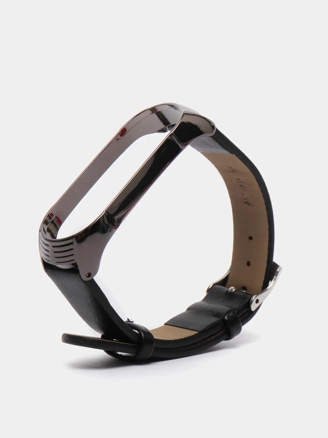 Черный ремешок для Xiaomi Mi band 3, 4, 5, 6 кожаный, для фитнес браслета