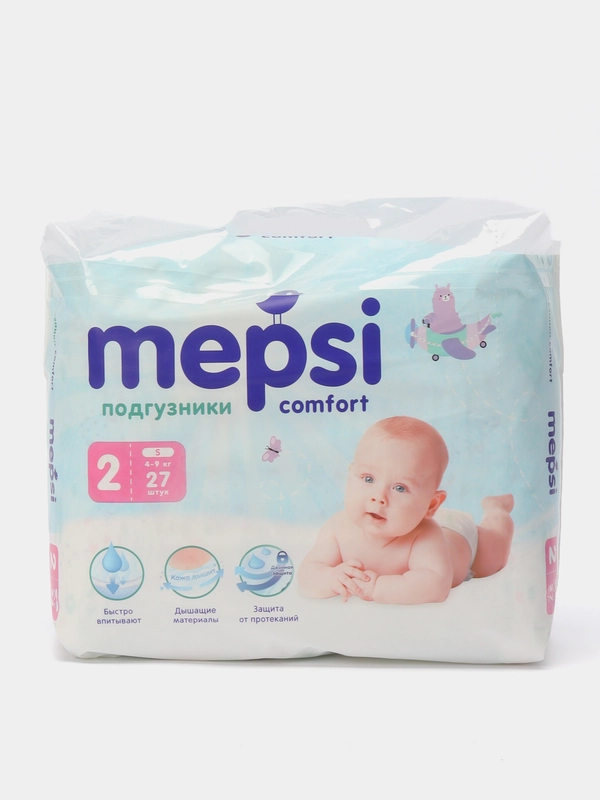 Подгузники Mepsi S 4-9 кг 27 шт