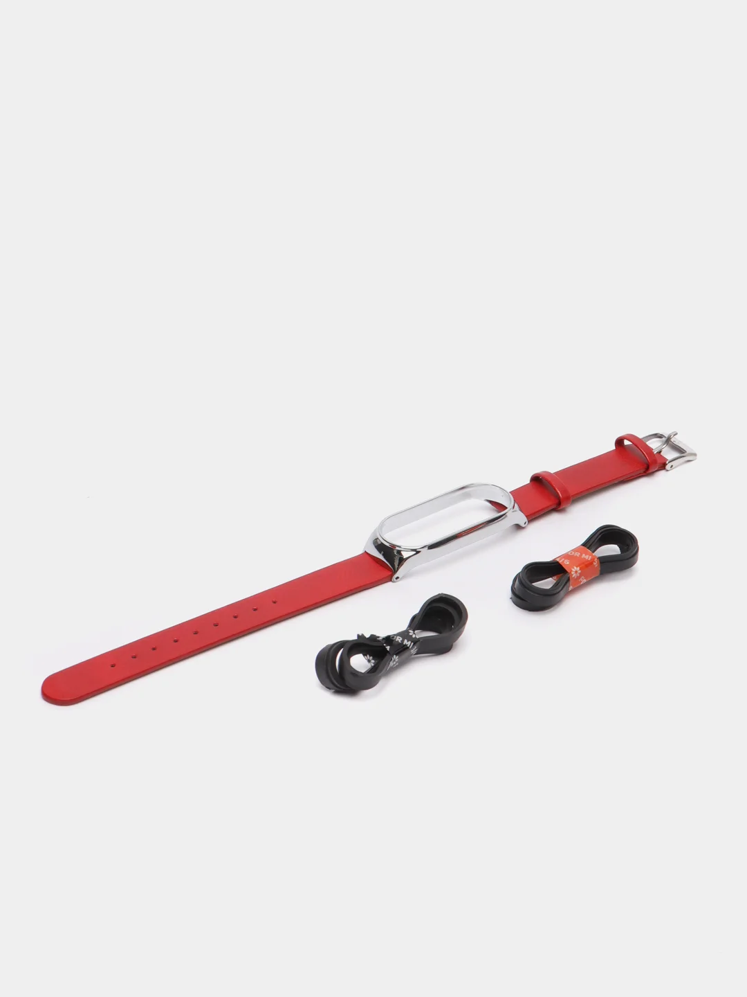 Красный фирменный кожаный ремешок для Xiaomi mi band 3, 4, 5, 6