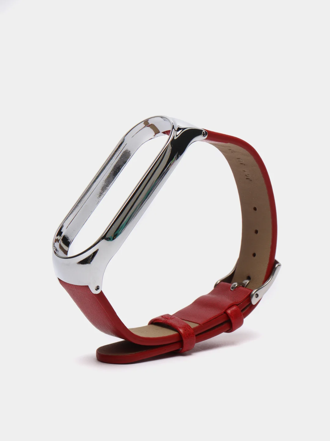 Красный фирменный кожаный ремешок для Xiaomi mi band 3, 4, 5, 6