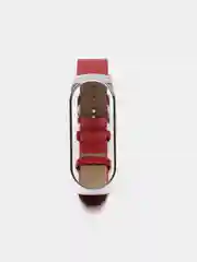 Красный фирменный кожаный ремешок для Xiaomi mi band 3, 4, 5, 6