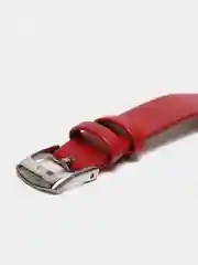 Красный фирменный кожаный ремешок для Xiaomi mi band 3, 4, 5, 6