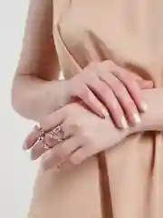 Серебряный женский набор колец