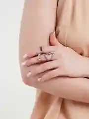 Серебряный женский набор колец