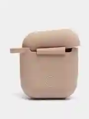 Бежевый чехол для наушников Apple AirPods 1, 2, TWS i9s, i10, i12, i13, i14, i15, i100