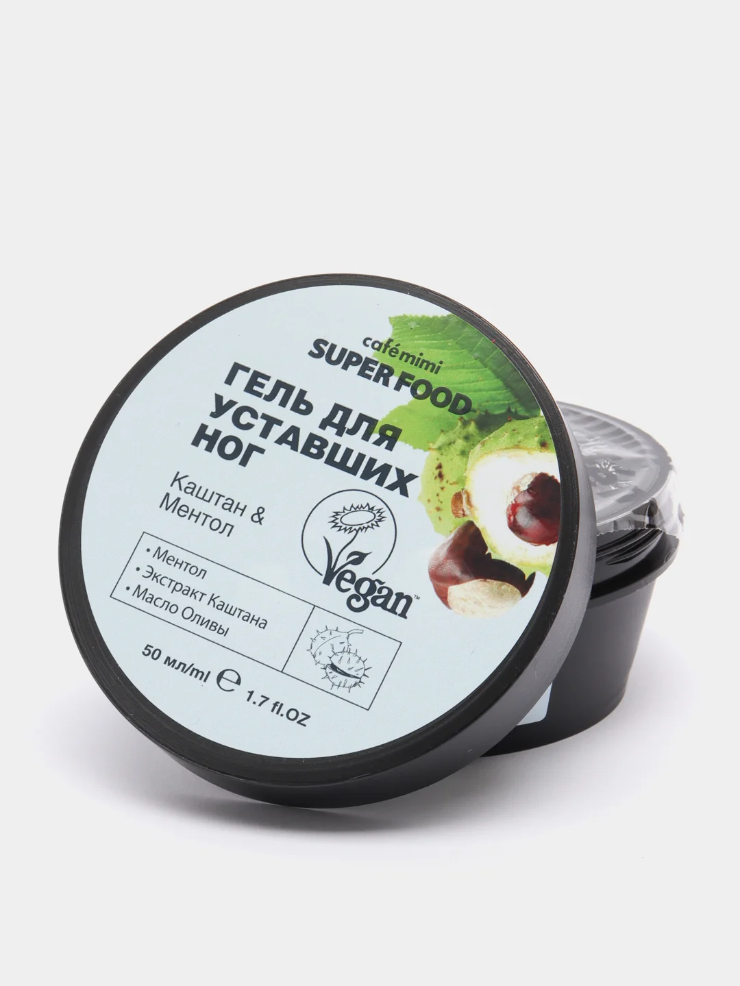 Бирюзовый согревающий крем для ног Cafe mimi
