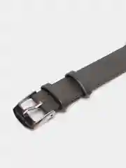 Серый фирменный кожаный ремешок для Xiaomi mi band 3, 4, 5, 6