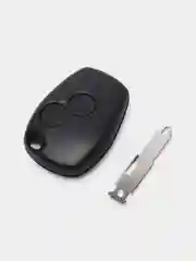 Синий ключ авто корпус брелок 2 кн Renault Lada Рено Nissan Megane Duster Logan Лада Laguna Clio