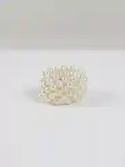 Белый резинка для волос, жемчужная, из бусин, 4 см