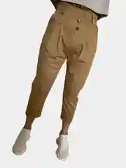Бежевый брюки женские бананы, 2 цвета