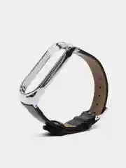 Угольный фирменный кожаный ремешок для Xiaomi mi band 3, 4, 5, 6