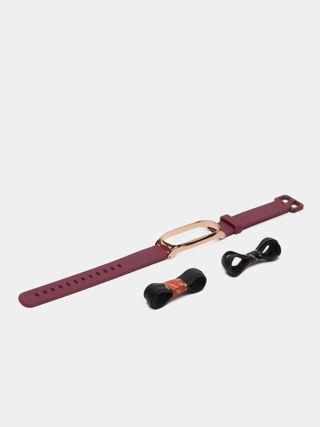 Багровый ремешок для Xiaomi mi band 3, 4, 5, 6, фирменный силиконовый, с металлической капсулой