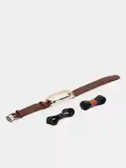 Терракотовый фирменный кожаный ремешок для Xiaomi mi band 3, 4, 5, 6