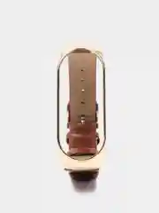 Терракотовый фирменный кожаный ремешок для Xiaomi mi band 3, 4, 5, 6