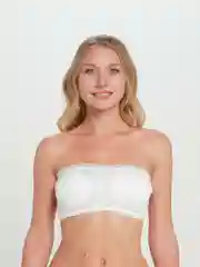 Белый кружевной топ бандо