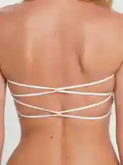 Белый кружевной топ бандо