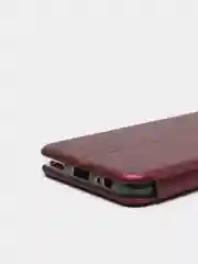 Багровый чехол книжка Xiaomi Redmi Note 9T с функцией подставки