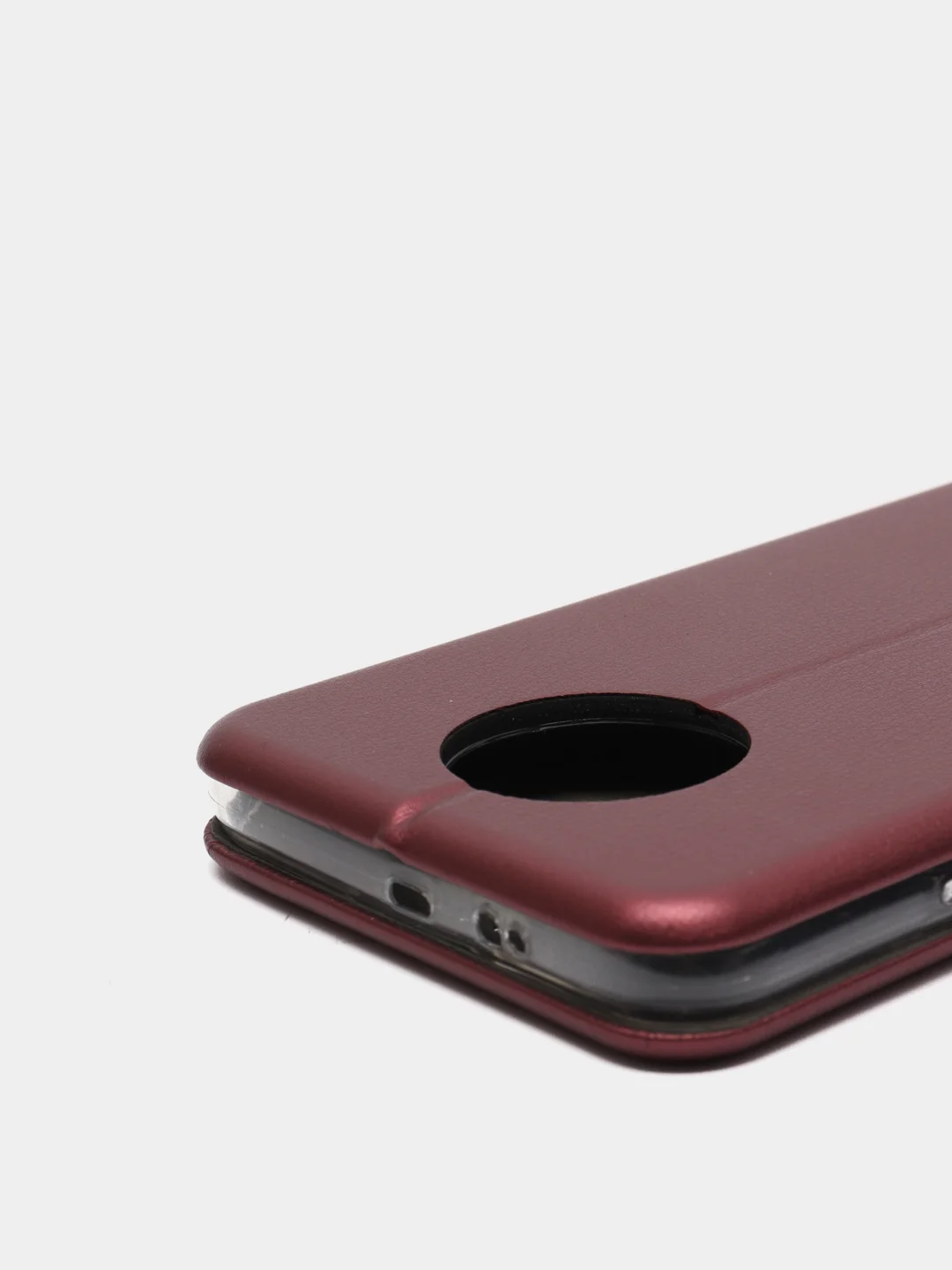 Багровый чехол книжка Xiaomi Redmi Note 9T с функцией подставки