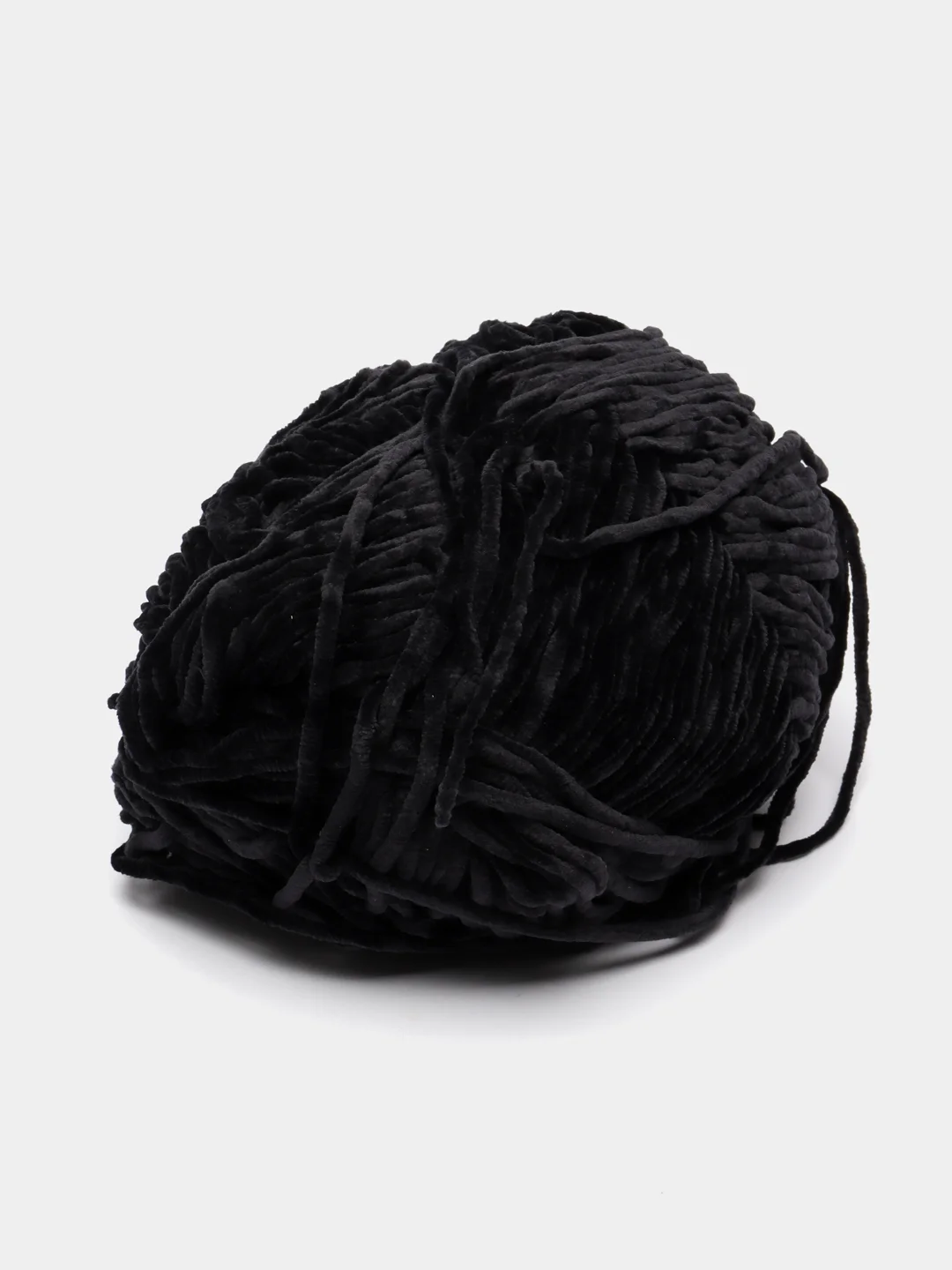 Черный пряжа плюшевая YarnArt Velour, 100 г, 170 м (Пряжа Велюровая)