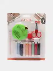 Набор швейный дорожный - нитки, иглы, наперсток, ножницы, сантиметр, пуговицы
