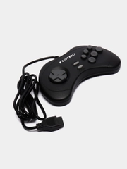 Джойстик 16bit 9pin, узкий штекер, Turbo, для игровой приставки 16 бит, черный, матовый