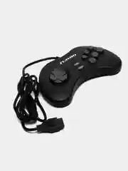 Джойстик 16bit 9pin, узкий штекер, Turbo, для игровой приставки 16 бит, черный, матовый