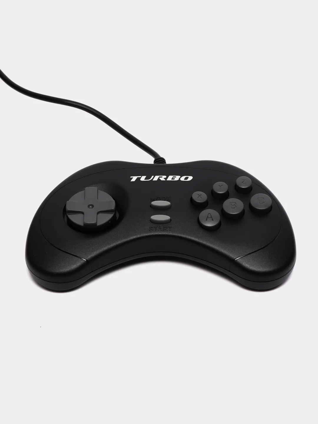 Джойстик 16bit 9pin, узкий штекер, Turbo, для игровой приставки 16 бит, черный, матовый
