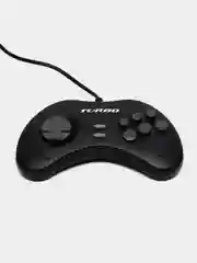 Джойстик 16bit 9pin, узкий штекер, Turbo, для игровой приставки 16 бит, черный, матовый