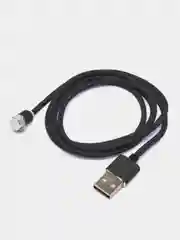 Черный кабель 3 в 1 с магнитными насадками в комплекте, сменные, Type-C, Android, iPhone