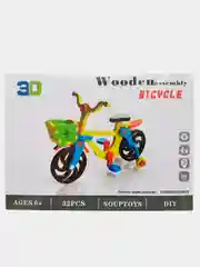 Конструктор / Деревянный конструктор 3D, Велосипед / Сборная модель