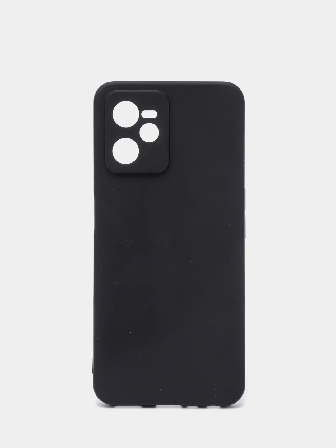 Черный чехол Realme C35 / Реалми C35 черный, силиконовый, матовый