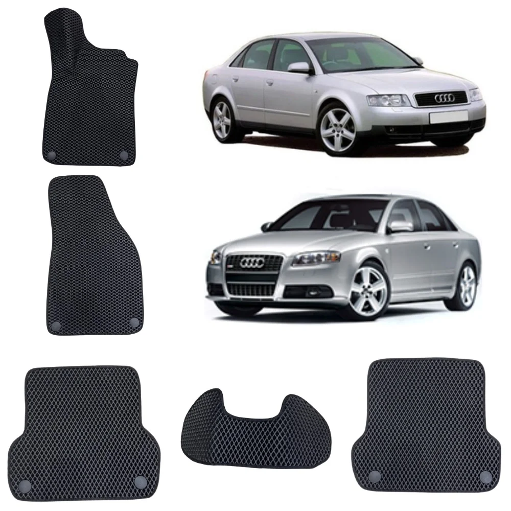 Черный 3-d Автомобильные EVA коврики в салон для AUDI A4 B6 / B7 / Ауди А4 Б6 / Б7